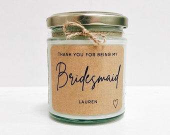 Personalised Bridesmaid Thank You Candle Gift | Thank You Bridesmaid | Bridesmaid Gift | Bridesmaid Candle | Personalised Candle |