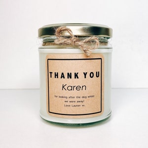 Personalised Thank You Candle | Thank You Gift | Personalised Thank You Gift | Thank You Candle | Thank You Gift For Her | Thank You