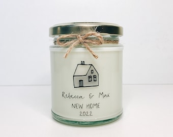 New Home Candle - First Home Gift - New Home Gift For Couples - Black And Gold Home Decor - Personalised New Home Gift - Personalised Candle