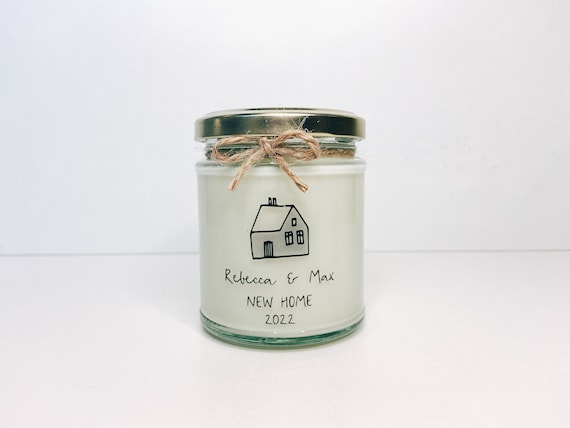 New Home Candle - First Home Gift - New Home Gift For Couples - Black And Gold Home Decor - Personalised New Home Gift - Personalised Candle