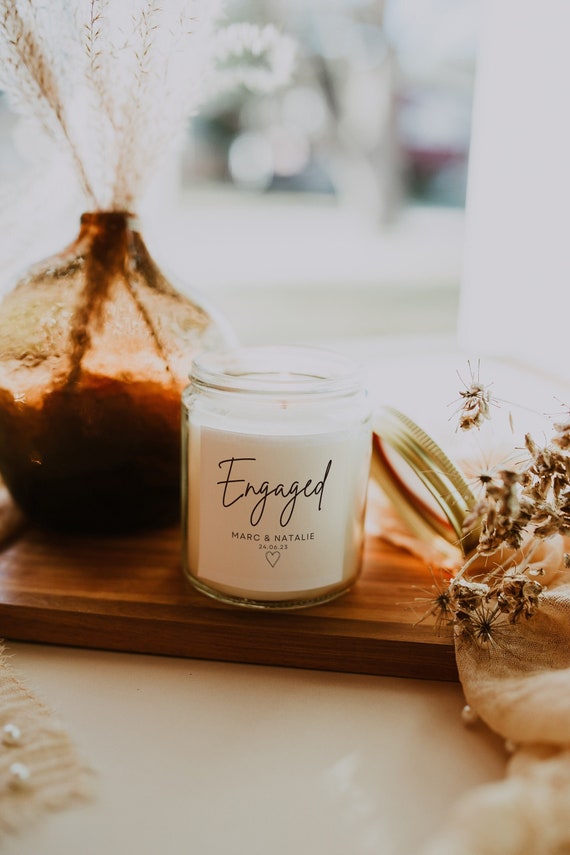 Engagement Gift- Engagement Candle- Engagement- Personalised Engagement Gift- Personalised Candle- Engagement Gift for Couple- Couples Gift