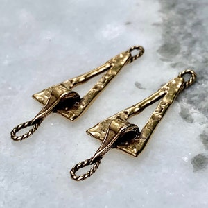 Triangle Earring Links (Pair) in Bronze, LD-579