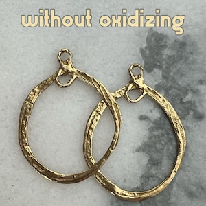 Rustic Bronze Hoop Earring Findings,  (PAIR) LD-672