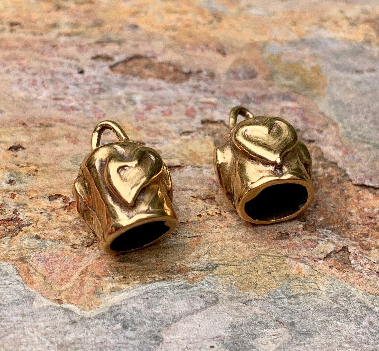 Gold end caps for jewelry deals