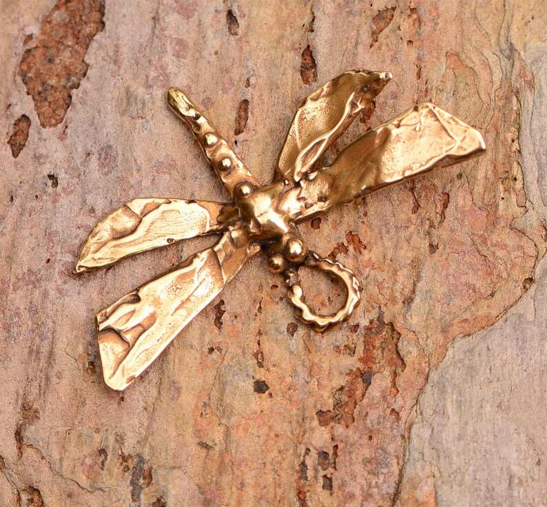 Bronze Dragonfly Charm LD721 ONE Etsy