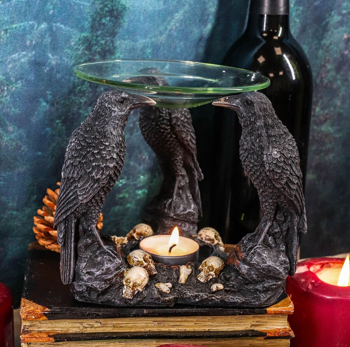 Gothic Homeware Hanging Cauldron Oil Burner