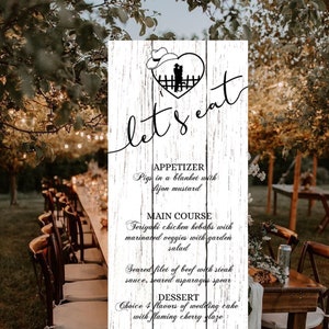 Die Ehre eines Cowboys Menu Card 4x9 Vorlage DC / easy Corjl bearbeiten / bearbeiten & drucken eigenen Laptop und Drucker