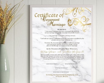 Abstract Love Certificate of Marriage Template 8x10/easy Corjl editing/edit and print on own laptop and printer