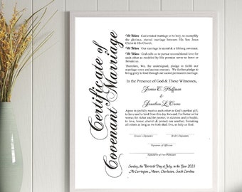 To Build a Marriage on Christ Certificate of Covenant Marriage 8.5x11/opt certificate holder/opt pocket-sized plastic laminates