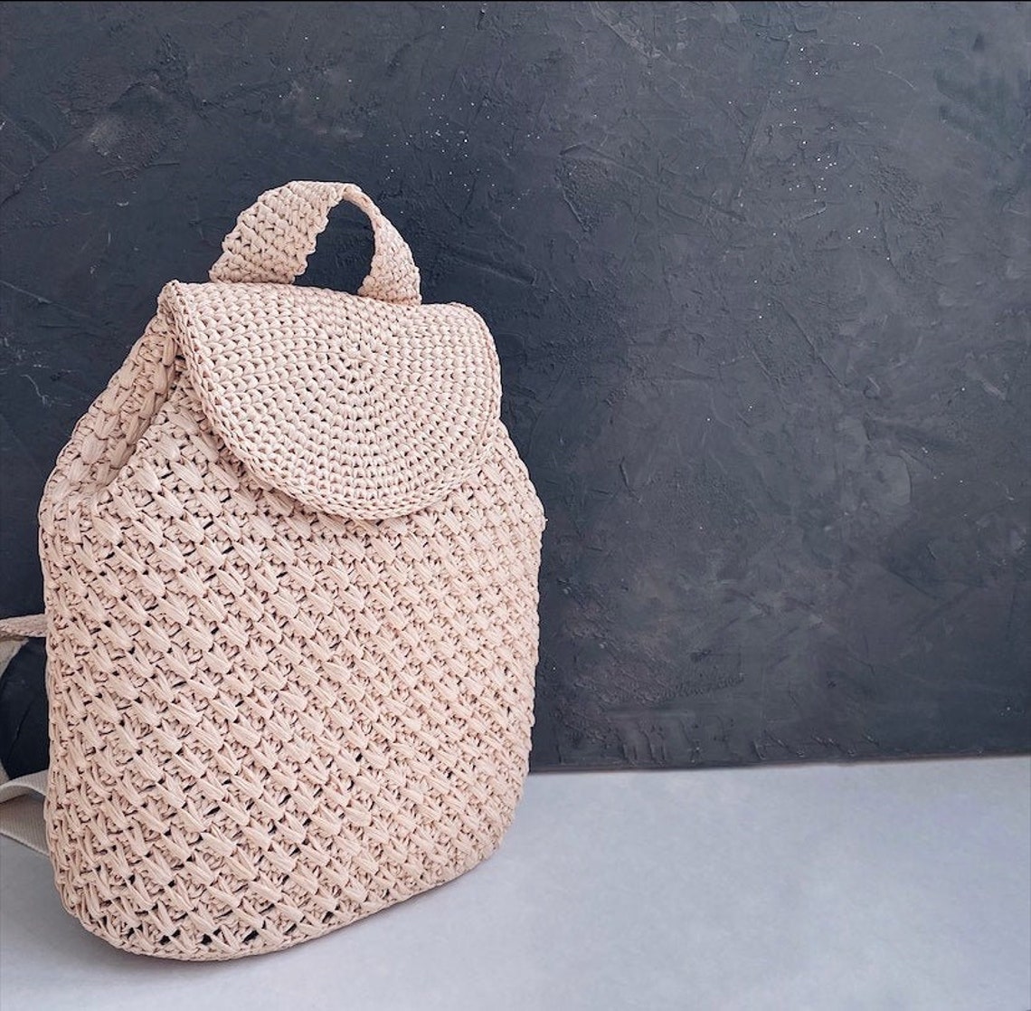straw mini backpack