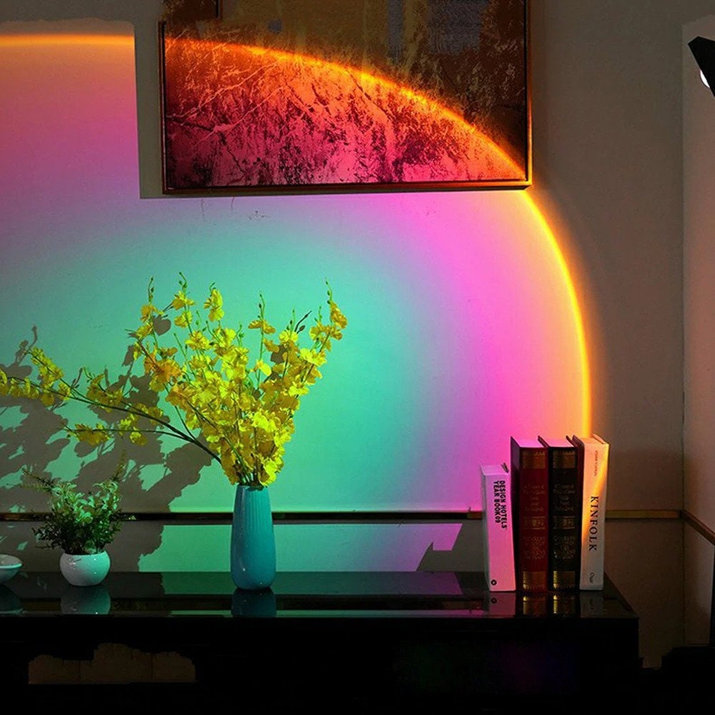 TIKTOK Sunset/ Rainbow LED Projection Lamp Tiktok Viral lamp | Etsy