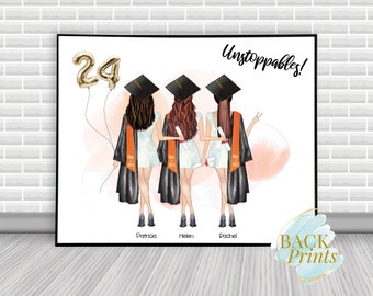 Graduation gift for best friend, Personalized Graduation Print, Girlfriends gift, Graduation class of 2025, Ole Miss, Roommates Gift