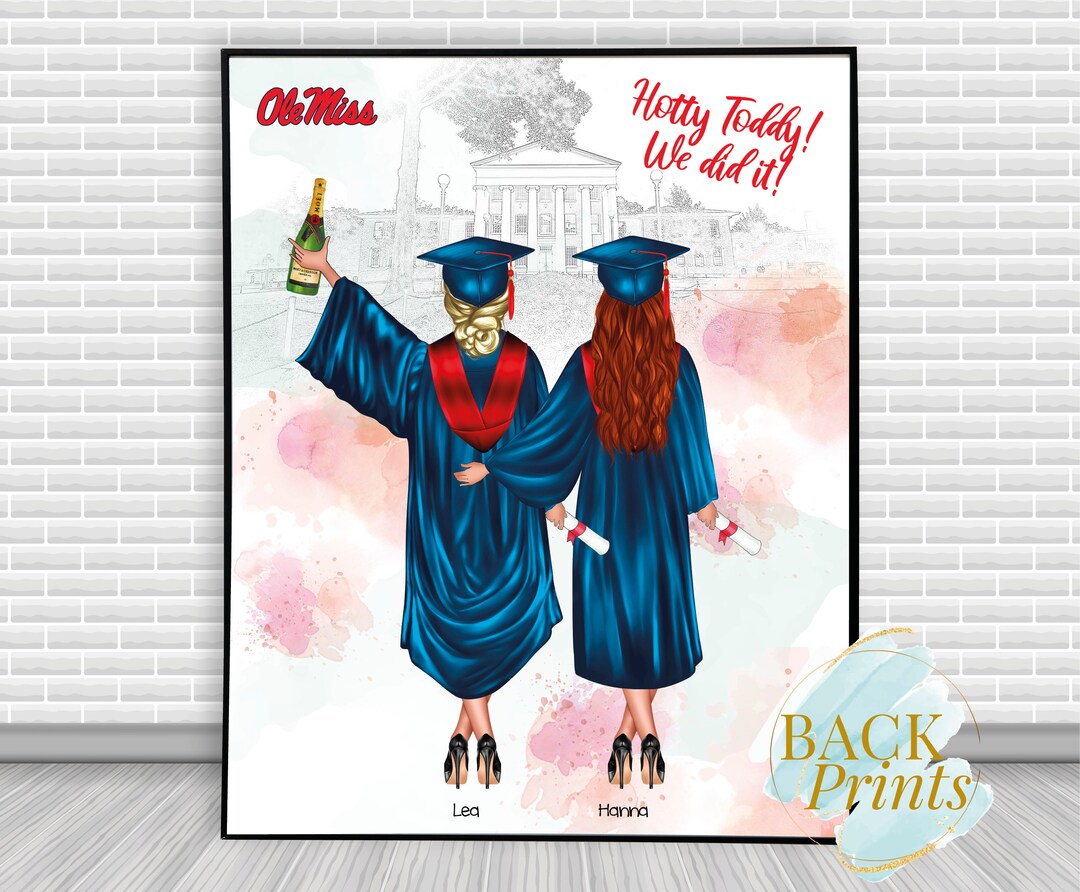 Personalized Gift Ole Miss Graduation Print Hotty Toddy Etsy
