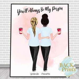 Nurse print, Best Friend gift, My person, Vet gift, Nursing gift, Personalised print, Doctor gift, Scrubs, Nurses, Nurse Birthday gift
