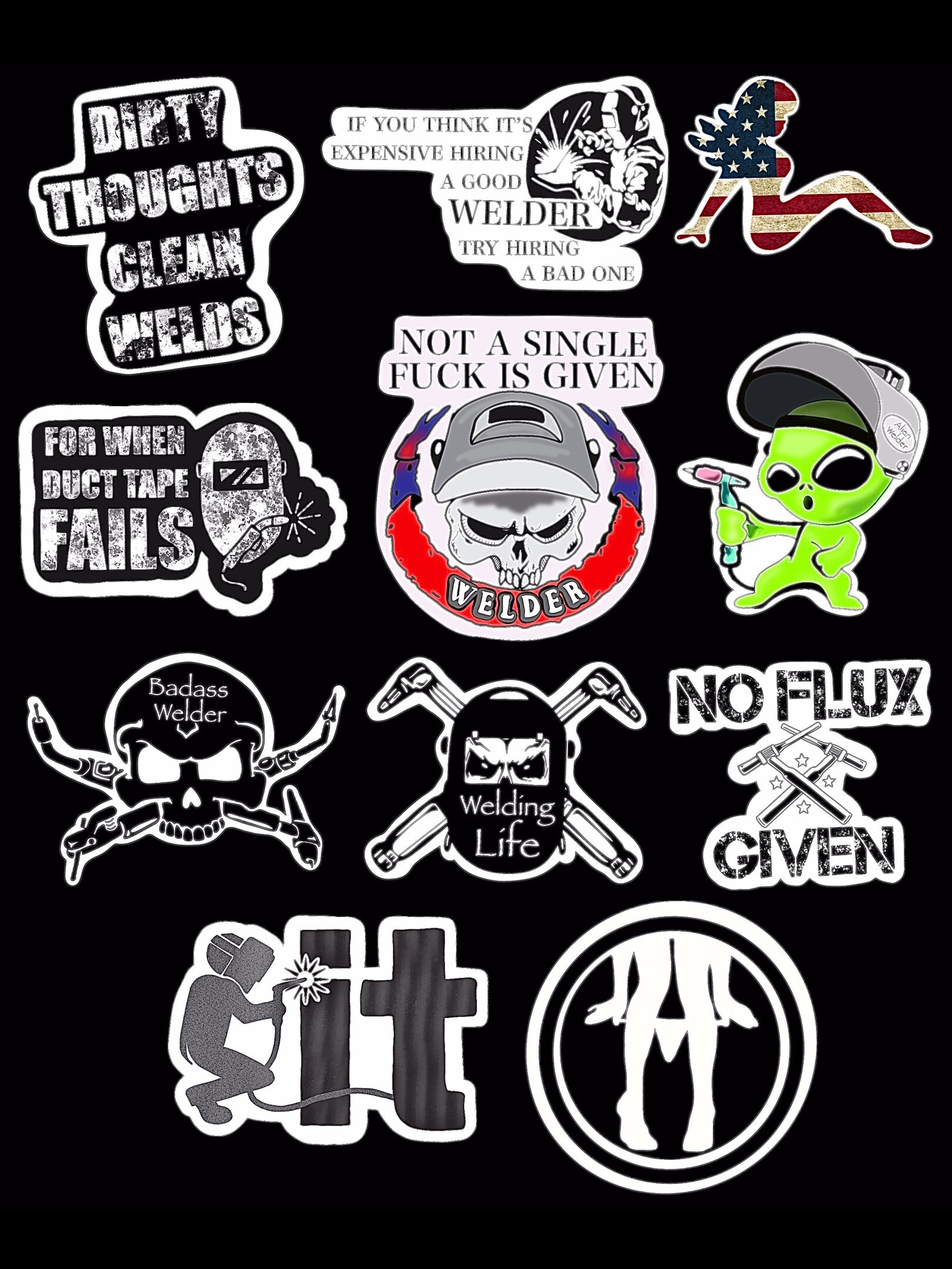 Welder stickers handmade