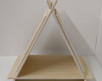 Pet house, wooden teepee, Cat house, Pet house with scratching post, Triangle house, Cat bed, Small dog bed