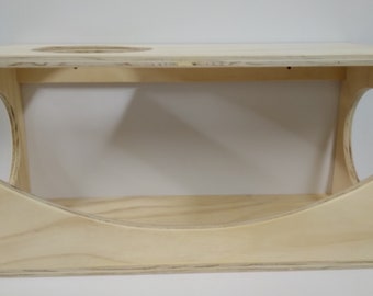 Rechteckiges Wand-Hängemodul-Möbel für Katzen | Holzrechteckform | Zubehör erhältlich | Handgefertigt