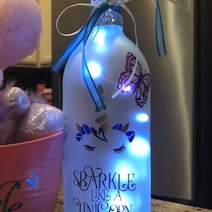 Night light frosted bottle