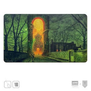 Spielmatte Doorway of the Cat - Lovecraft inspirierte Gaming Mat, Mashup Kunst Hergestellt in Deutschland und vom Künstler signiert