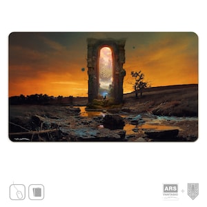 Playmat Portal: Doorway of the Wolf - TCG Mat XL Mousepad, hecho en Alemania, mashup firmado por el artista