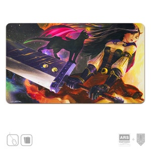 Spielmatte Luna und Nova -  FF7 inspiriert, Mousepad XL Hergestellt in Deutschland, Mashup-Kunst Vom Künstler signiert
