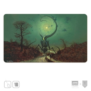 Nyarlathotep Playmat - Alfombra de juegos TCG inspirada en Lovecraft, hecha en Alemania, Mashup Art firmada
