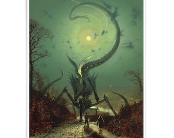 Art Print Nyarlathotep - Cthulhu Avatars, Lovecraft inspired, Printed with Archival-Ink, Pastiche Art Signed by Artist