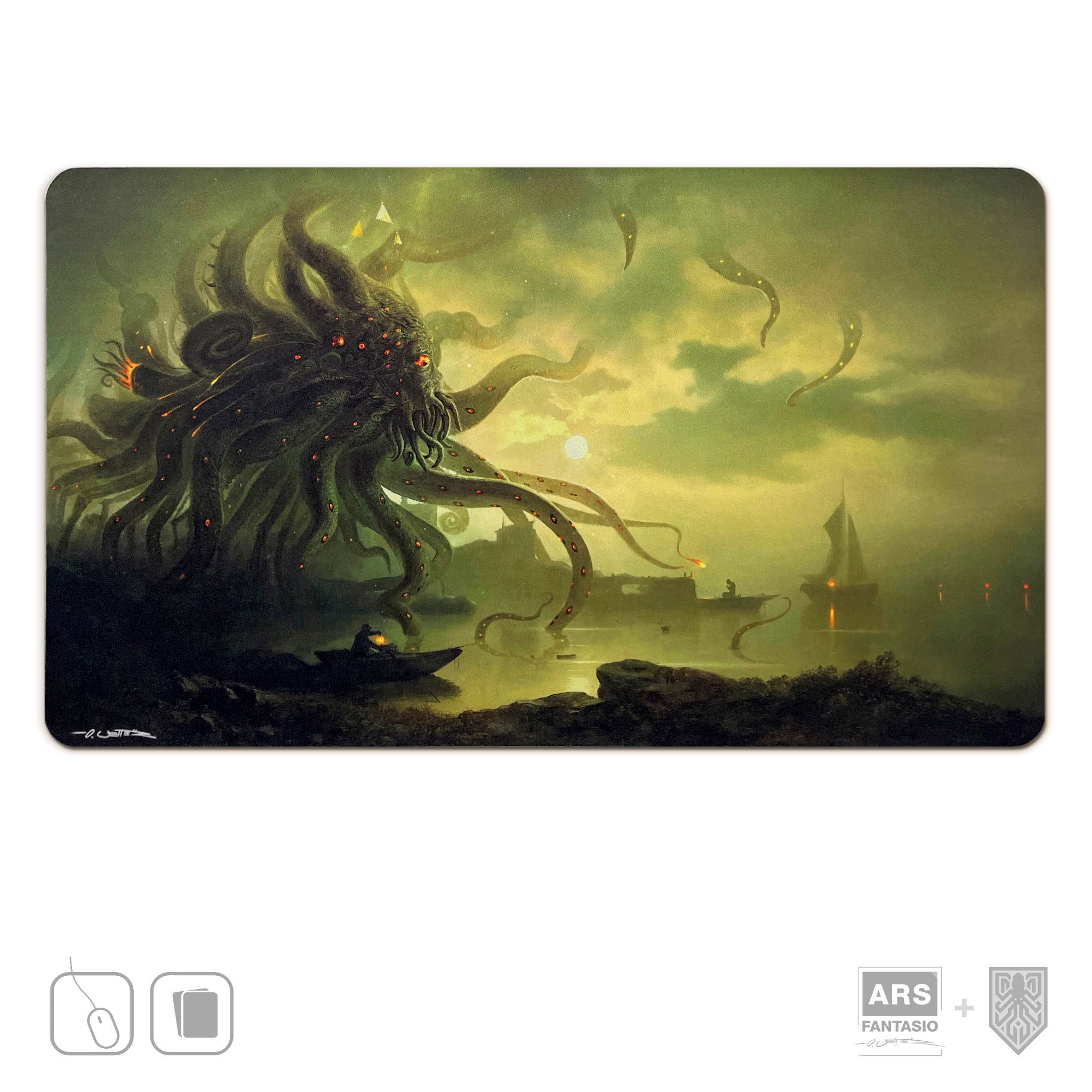 Buy Playmat of Shoggoth & Lovecraft at Moonlit Bay, Lovecraft Inspired XL  Mousepad, Made in Germany and Signed by Artist Online in India - Etsy