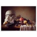 Stormtrooper Helmet on Still life, Tribute Printed with Archival-Ink, Inspired Mashup Art Signed by the Artist 