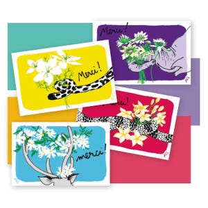 4 mini-cartes MERCI
