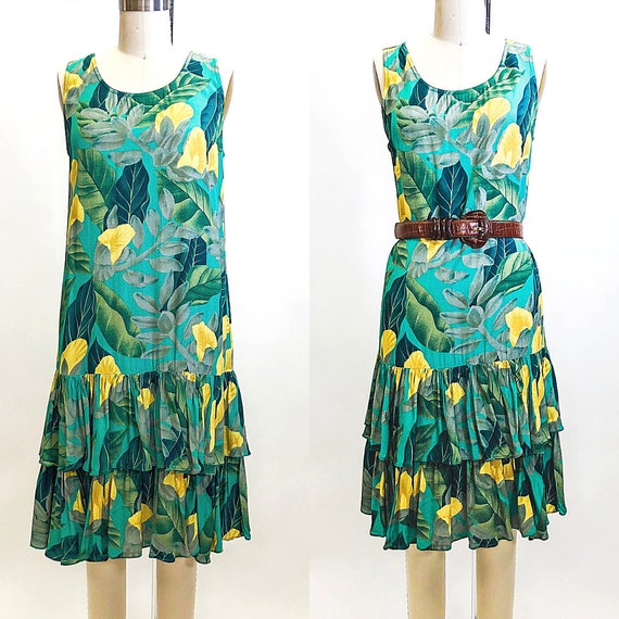 Vintage Alfred Sung Rayon Floral Dress