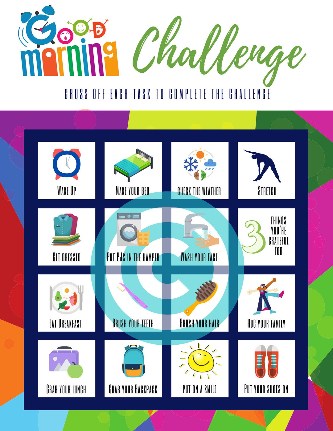 Morning Routine Challenge printable - Etsy