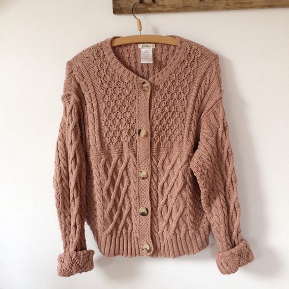 Chloe Dusty Rose Knitted Cardigan