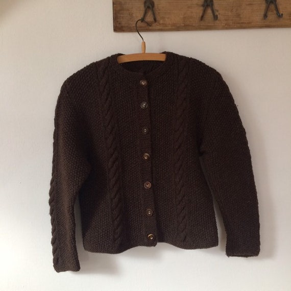 Traditional Wool cable knit Cardigan