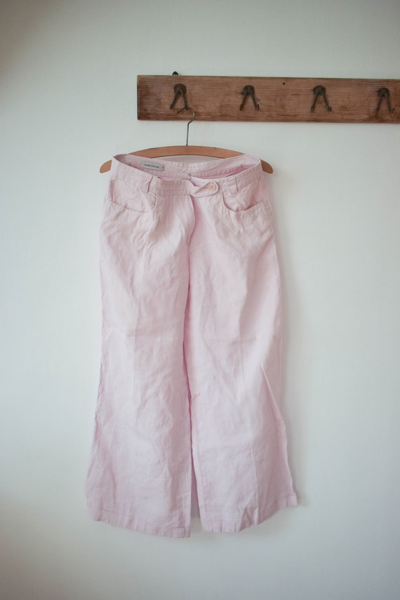 Pink Linen Trousers Pants Patrizia Pepe