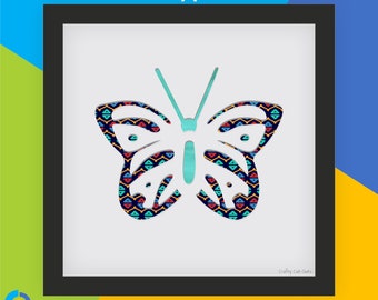 Butterfly, "Flutterby" Cut-Out Art (Textured White), Perfect Gift