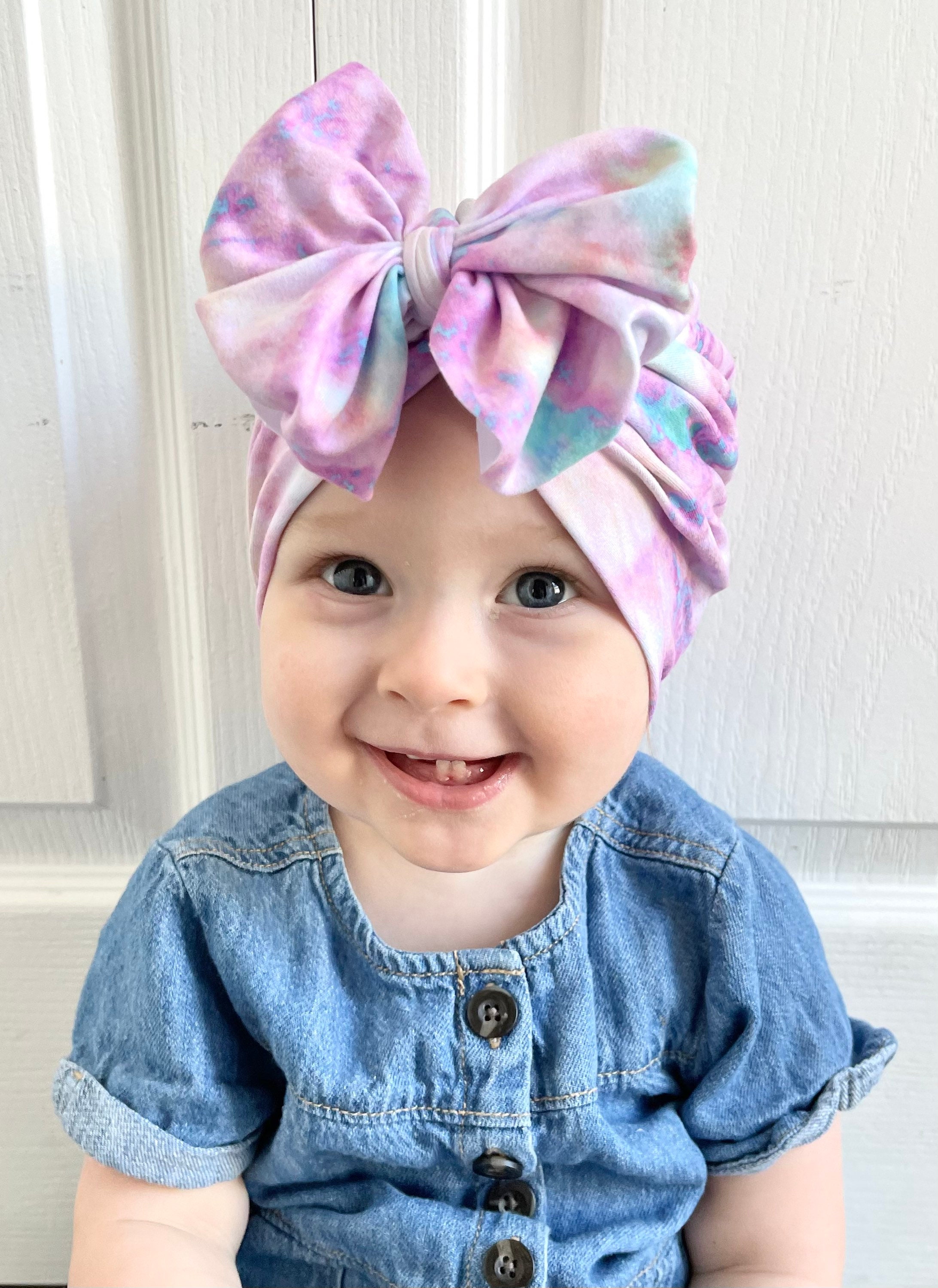 Baby Turban Hat Baby Girl Turban Baby Bow Turban Top Knot Etsy