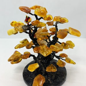 Amazing natural Baltic amber tree. Luxury present or decoration for your house - Amber souvenirs