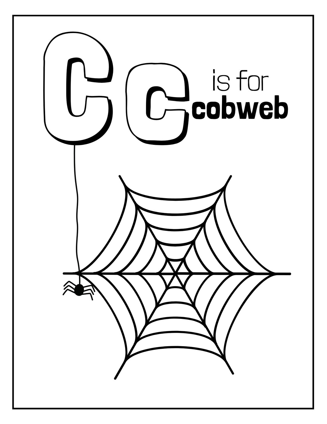 Halloween Alphabet Coloring Pages / Printable Coloring Pages / - Etsy