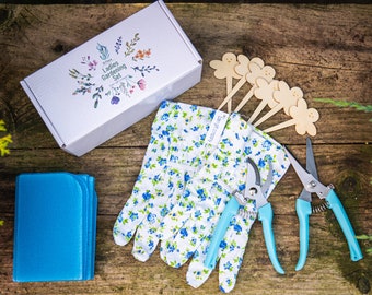 Ladies quality 10 piece Gardening Gift Set - Tools, Kneeling Mat, Gloves and Markers | Christmas| Mum, Sister, Friend