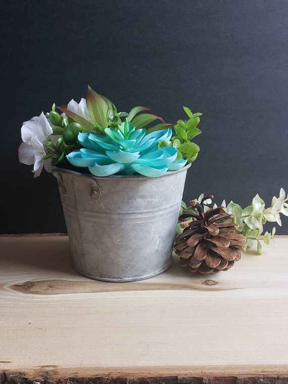 Artificial Succulent Plants in Tin Pale, Mother's Day Gifts, Mom Gift,  Grandma Gift, Best Seller, Teen Girl Gifts, Faux Succulents, Plants - Etsy