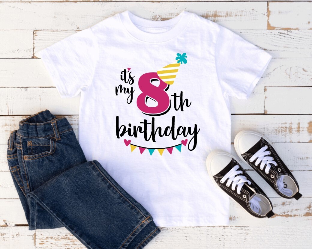 Its my 8th birthday girl shirt Clearance