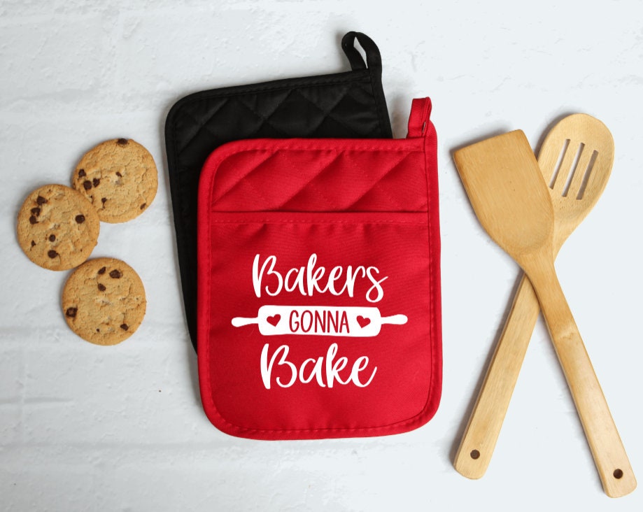 Bakers Gonna Bake Pot Holder Oven Mitt Gift for Baker Etsy