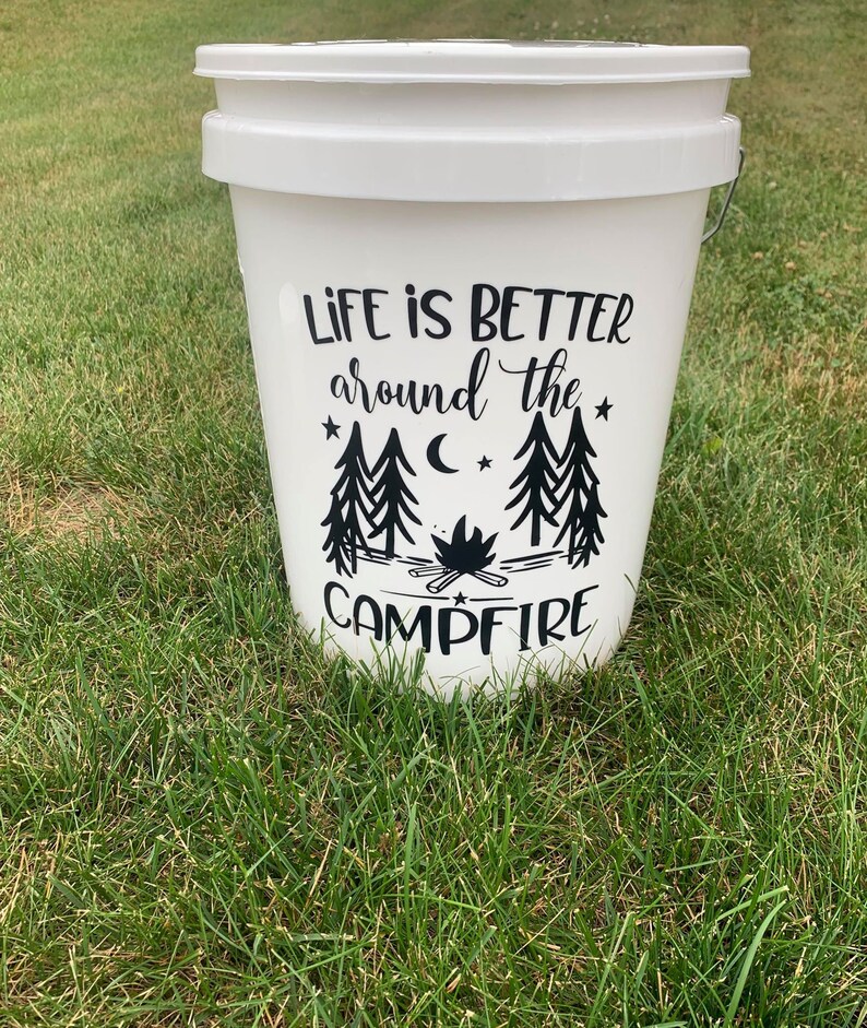 Camping Buckets Camping Bucket Lighted Camping Bucket Etsy