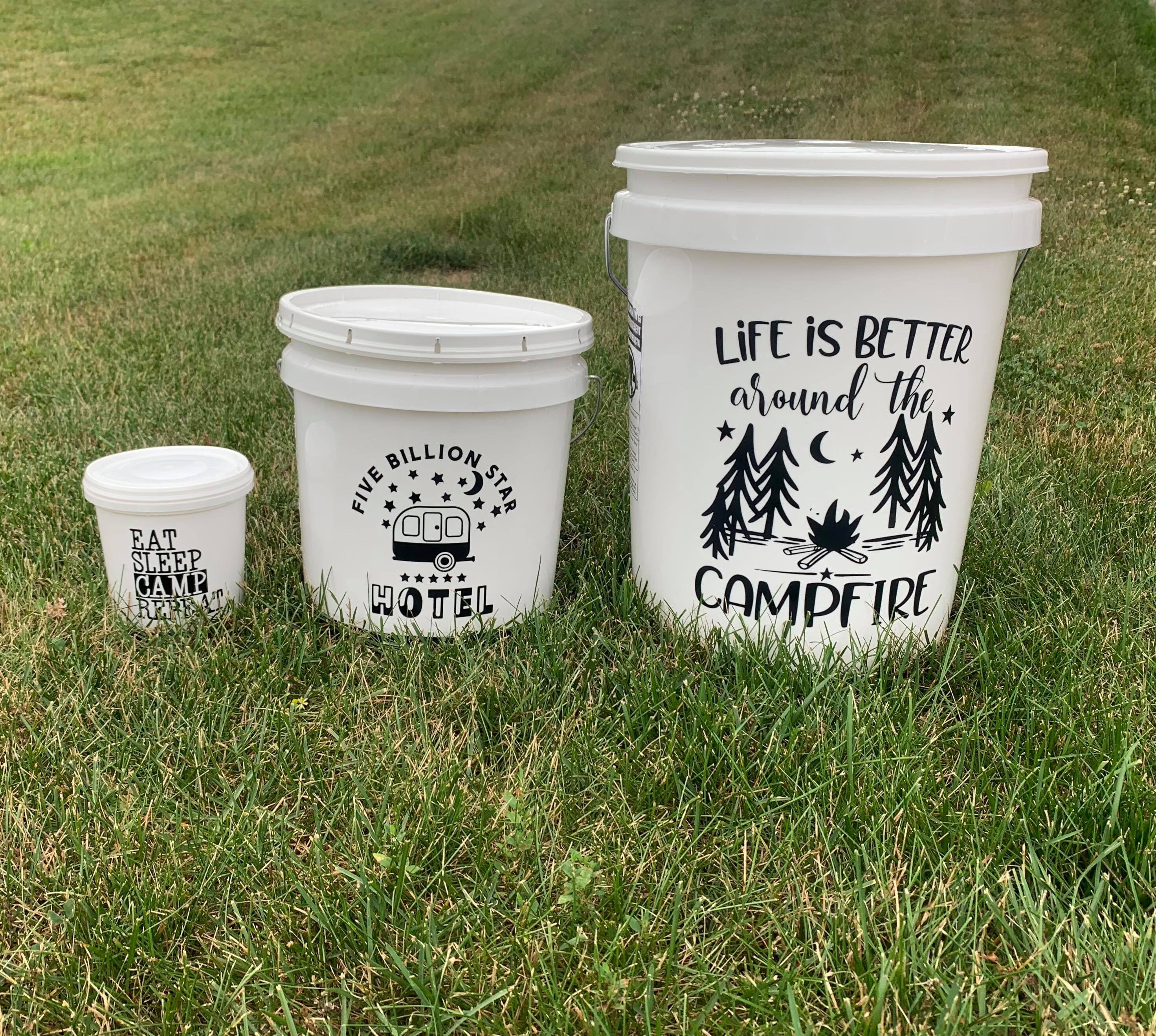 Camping Buckets Camping Bucket Lighted Camping Bucket Etsy