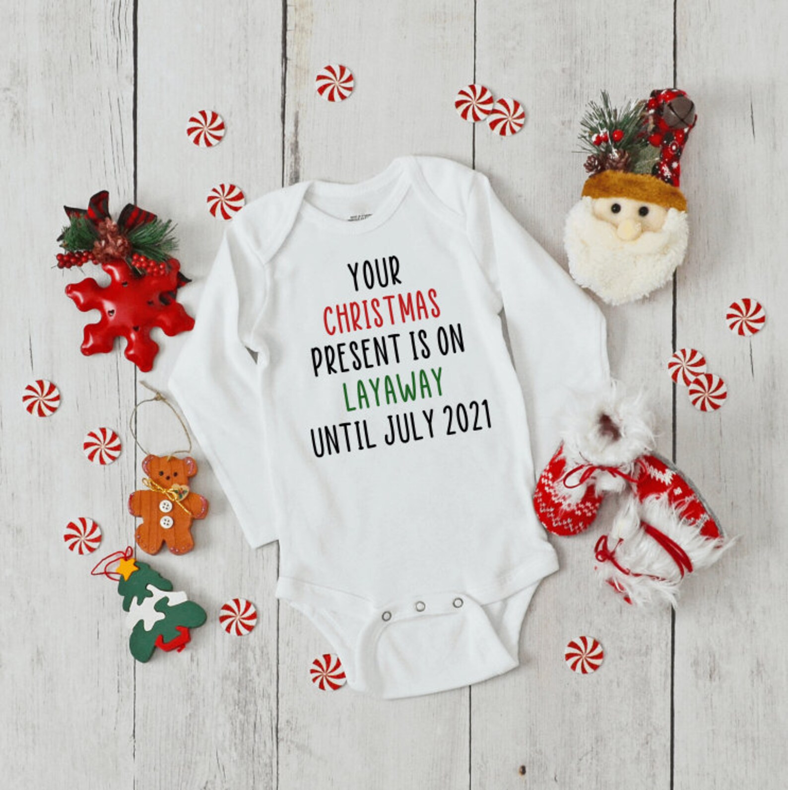 Your Christmas Present is on Layaway Baby Announcement Etsy