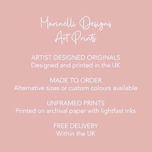 Pastel Pink Floral Wall Art Set of 4, Daisy and Heart Prints image 5