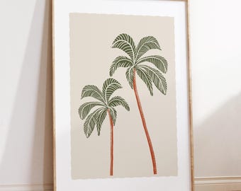 Minimalistischer Palmen Kunstdruck