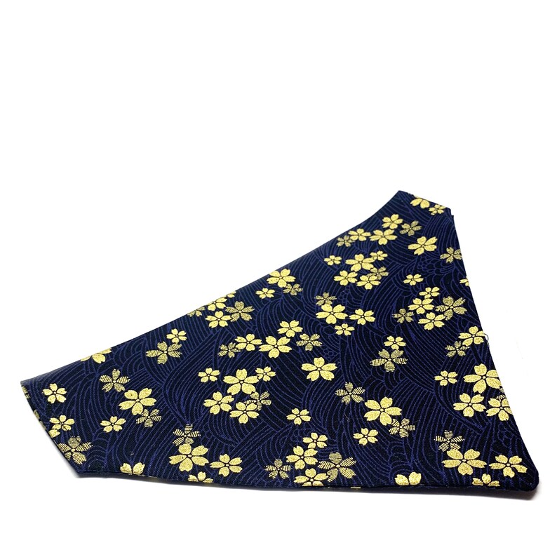 Gold Cherry Blossom Slip-on Dog Bandana