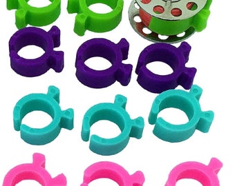 PeavyTailor 12 Pcs (#12) Bobbin Holder Bobbin Clip Bobbin Cover Spool Hugger for Sewing Organizing. Good kit to Avoid Unwinding Thread Tails